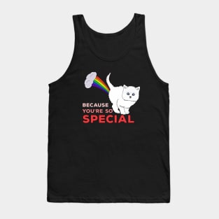 Because You're So Special - Funny Cat Fart Rainbow Tank Top